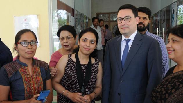 French envoy Alexandre Ziegler. (Subhankar Chakraborty/HT PHOTO) French envoy Alexandre Ziegler. (Subhankar Chakraborty/HT PHOTO)