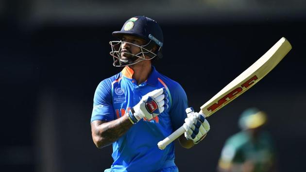 With such a small target, India were never in danger of falling behind the run rate and Dhawan kept them on track with some intelligent strokeplay. In process, he hit his 19th half-century. (Twitter) With such a small target, India were never in danger of falling behind the run rate and Dhawan kept them on track with some intelligent strokeplay. In process, he hit his 19th half-century. (Twitter)