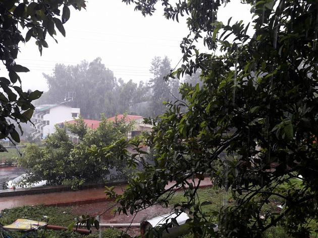 Two days after the arrival of monsoon in konkan, it has now showered over the parts of Mahabaleshwar and Kolhapur.(HT PHOTO)