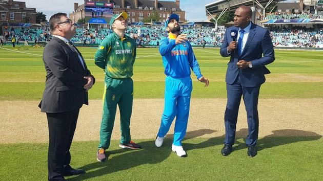 Virat Kohli, India captain, won the toss and opted to field. Ravichandran Ashwin replaced Umesh Yadav while for SA, Andile Phehlukwayo was chosen ahead of Wayne Parnell. (Twitter) Virat Kohli, India captain, won the toss and opted to field. Ravichandran Ashwin replaced Umesh Yadav while for SA, Andile Phehlukwayo was chosen ahead of Wayne Parnell. (Twitter)