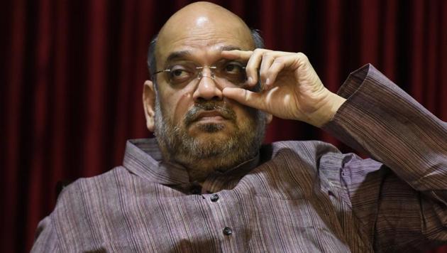 Amit Shah during an event in New Delhi.(Sonu Mehta/HT File Photo)