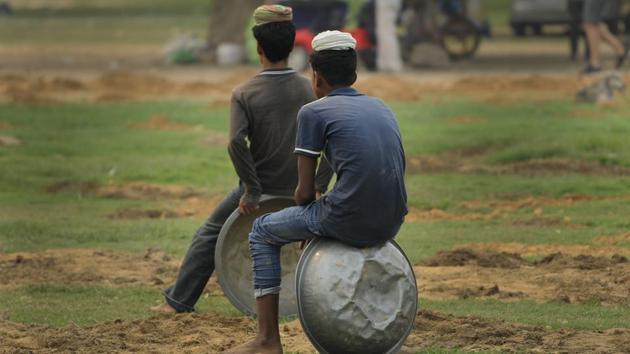 First observed in 2002 by the International Labour Organization (ILO), this day aims to highlight and create awareness to the astounding number of children at risk from displacement, disruption to civic necessities, and trafficking - all contributing to child labour. (Burhaan Kinu/HT PHOTO)