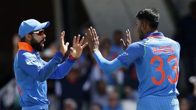 The exit of Faf du Plessis in the 34th over left South Africa reeling at 157/5. (AFP/Getty Images) The exit of Faf du Plessis in the 34th over left South Africa reeling at 157/5. (AFP/Getty Images)