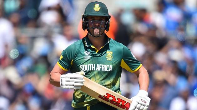 South Africa's AB de Villiers leaves the field after being run out during the ICC Champions Trophy match against India. (AFP) South Africa's AB de Villiers leaves the field after being run out during the ICC Champions Trophy match against India. (AFP)