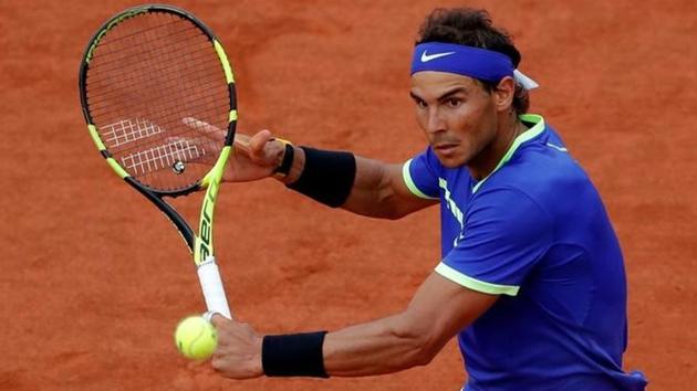 Rafael Nadal in action during the final against Switzerland's Stan Wawrinka. (REUTERS) Rafael Nadal in action during the final against Switzerland's Stan Wawrinka. (REUTERS)