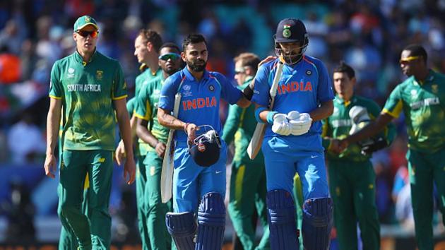 With this victory, India maintained a clean sheet (4-0) over the Proteas in Champions Trophy. The Men in Blue will play Bangladesh in the tournament’s second semi-final on June 15 in Birmingham. (Getty Images) With this victory, India maintained a clean sheet (4-0) over the Proteas in Champions Trophy. The Men in Blue will play Bangladesh in the tournament’s second semi-final on June 15 in Birmingham. (Getty Images)