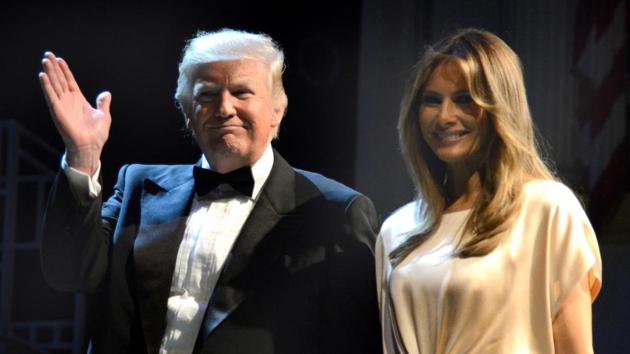 US President Donald Trump waves as he holds hands with first lady Melania Trump after delivering closing remarks at the Ford's Theatre Gala, an annual charity event to honor the legacy of President Abraham Lincoln, in Washington on June 4. (REUTERS) US President Donald Trump waves as he holds hands with first lady Melania Trump after delivering closing remarks at the Ford's Theatre Gala, an annual charity event to honor the legacy of President Abraham Lincoln, in Washington on June 4. (REUTERS)