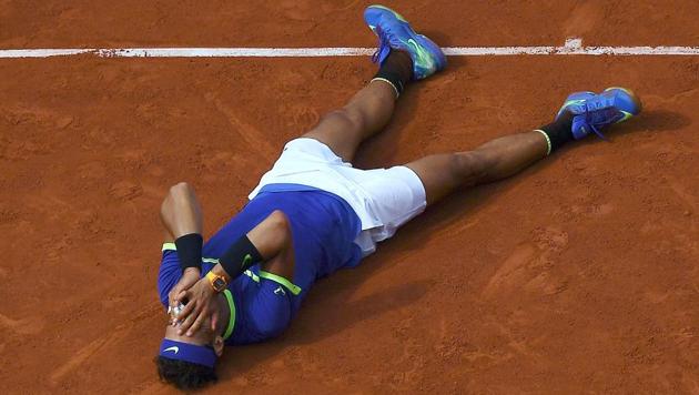 Spain's Rafael Nadal celebrates after defeating Switzerland's Stanislas Wawrinka. (AFP) Spain's Rafael Nadal celebrates after defeating Switzerland's Stanislas Wawrinka. (AFP)