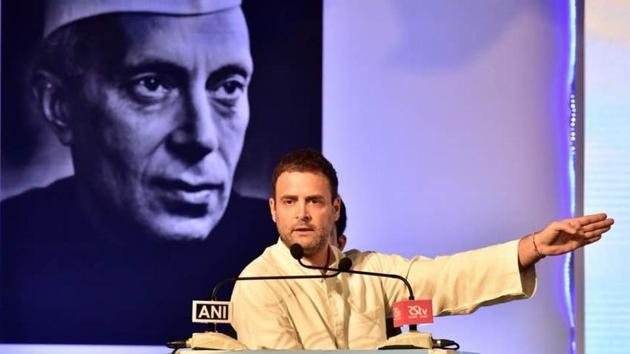 Rahul Gandhi during the release of comemorative issue of National Herald newspaper at Dr Ambedkar Bhawan in Bengaluru. (Arijit Sen/HT Photo) Rahul Gandhi during the release of comemorative issue of National Herald newspaper at Dr Ambedkar Bhawan in Bengaluru. (Arijit Sen/HT Photo)