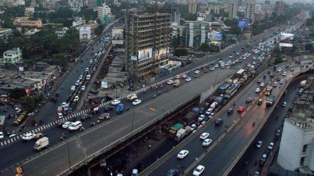 The flyover that was shut to traffic on April 8 as two of its steel joints were found damaged.(HT File Photo)