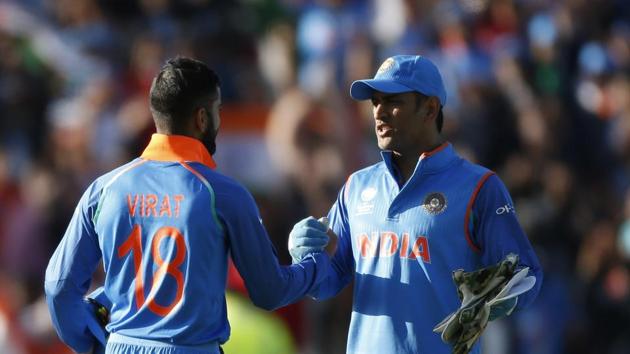 Indian skipper Virat Kohli has relied on MS Dhoni for both moral and tactical support as relations with coach Anil Kumble seem exceedingly strained.(REUTERS)