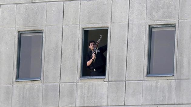 FILE - in this Wednesday, June 7, 2017 file photo, an armed man stands in a window of the parliament building during an attack by militants in Tehran, Iran. Its strongholds in Iraq and Syria slipping from its grasp, the Islamic State group threatened to make this year’s Ramadan a bloody one at home and abroad. With attacks in Egypt, Britain and Iran among others and a land-grab in the Philippines, the group is trying to divert attention from its losses and win over supporters around the world in the twisted competition for jihadi recruits. (Fars News Agency, Omid Vahabzadeh via AP, File) (AP) FILE - in this Wednesday, June 7, 2017 file photo, an armed man stands in a window of the parliament building during an attack by militants in Tehran, Iran. Its strongholds in Iraq and Syria slipping from its grasp, the Islamic State group threatened to make this year’s Ramadan a bloody one at home and abroad. With attacks in Egypt, Britain and Iran among others and a land-grab in the Philippines, the group is trying to divert attention from its losses and win over supporters around the world in the twisted competition for jihadi recruits. (Fars News Agency, Omid Vahabzadeh via AP, File) (AP)