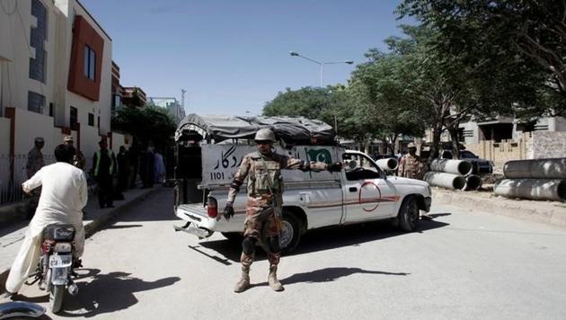 File photo of a Pakistani soldier standing guard near the site where two Chinese nationals were kidnapped by gunmen in Quetta on May 24, 2017. (Reuters) File photo of a Pakistani soldier standing guard near the site where two Chinese nationals were kidnapped by gunmen in Quetta on May 24, 2017. (Reuters)