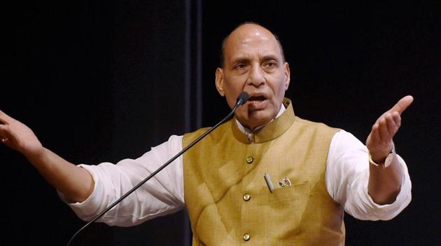 Responding to a question on a protest by locals against the central governments ban on sale of cattle for slaughter at animal markets, Rajnath Singh said there should be no restriction on one’s choice of food.(PTI Photo) Responding to a question on a protest by locals against the central governments ban on sale of cattle for slaughter at animal markets, Rajnath Singh said there should be no restriction on one’s choice of food.(PTI Photo)