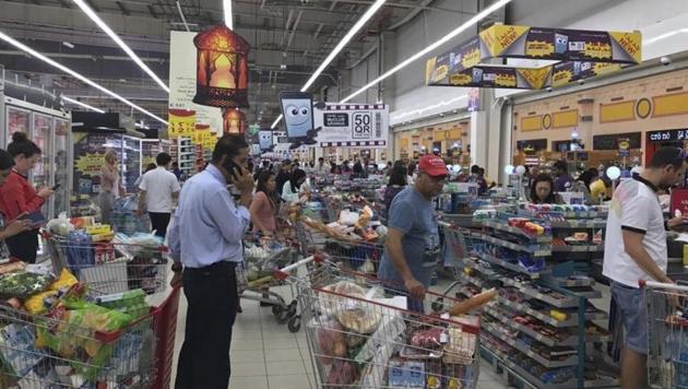 In this Monday, June 5, 2017 file photo, provided by Doha News, shoppers stock up on supplies at a supermarket in Doha, Qatar. (AP Photo) In this Monday, June 5, 2017 file photo, provided by Doha News, shoppers stock up on supplies at a supermarket in Doha, Qatar. (AP Photo)