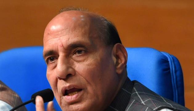 Home minister Rajnath Singh will hold security review meeting with four chief ministers of northeastern states in Aizawl on Monday. (PTI Photo) Home minister Rajnath Singh will hold security review meeting with four chief ministers of northeastern states in Aizawl on Monday. (PTI Photo)