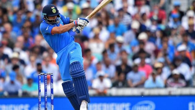 A painting of Indian captain Virat Kohli was bought by an Indian entrepreneur for nearly 3 million pounds.(AFP) A painting of Indian captain Virat Kohli was bought by an Indian entrepreneur for nearly 3 million pounds.(AFP)