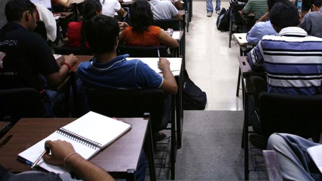The government is set to crackdown on ‘ghost’ teachers and may link faculty profiles in universities and colleges to Aadhaar numbers (HT PHOTO) The government is set to crackdown on ‘ghost’ teachers and may link faculty profiles in universities and colleges to Aadhaar numbers (HT PHOTO)