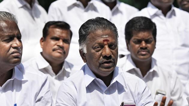O Panneerselvam had revolted against VK Sasikala in February, alleging he was forced to make way for her elevation as Tamil Nadu CM. (HT File Photo) O Panneerselvam had revolted against VK Sasikala in February, alleging he was forced to make way for her elevation as Tamil Nadu CM. (HT File Photo)