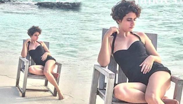 Dangal girl Fatima Sana Shaikh was trolled for this swimsuit photo during the month of Ramzan, which is holy for Muslims. (Instagram/fatimasanashaikh) Dangal girl Fatima Sana Shaikh was trolled for this swimsuit photo during the month of Ramzan, which is holy for Muslims. (Instagram/fatimasanashaikh)