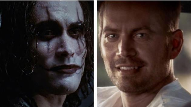 Brandon Lee (L) and Paul Walker (R), were both resurrected on screen after their sudden deaths. Brandon Lee (L) and Paul Walker (R), were both resurrected on screen after their sudden deaths.