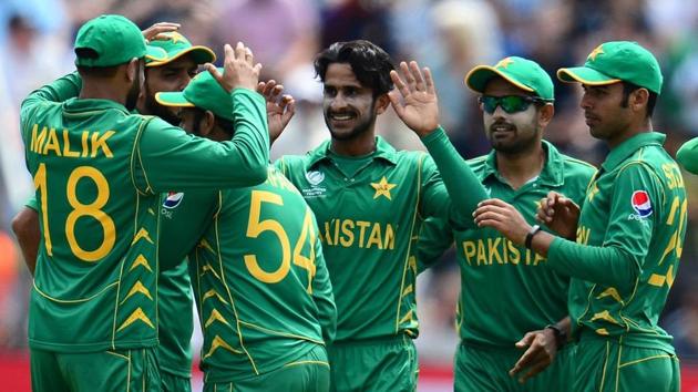 Hasan Ali struck in the 32nd over as he removed the in-form Eoin Morgan for 33(53). (Twiiter ) Hasan Ali struck in the 32nd over as he removed the in-form Eoin Morgan for 33(53). (Twiiter )