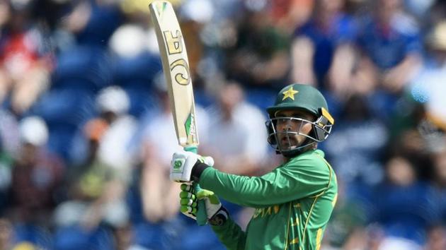 In reply, Azhar Ali and Fakhar Zaman (in pic) all but ended England’s slim hopes of victory with an opening stand of 118. (Twitter ) In reply, Azhar Ali and Fakhar Zaman (in pic) all but ended England’s slim hopes of victory with an opening stand of 118. (Twitter )