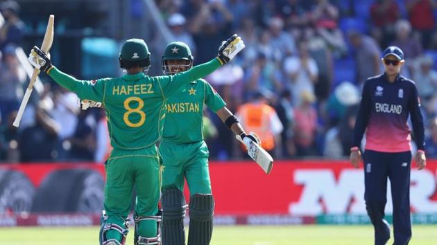 Pakistan sealed their place in the ICC Champions Trophy final with a crushing eight-wicket win over England at Cardiff on Wednesday. (Twitter ) Pakistan sealed their place in the ICC Champions Trophy final with a crushing eight-wicket win over England at Cardiff on Wednesday. (Twitter )
