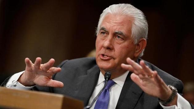 US secretary of state Rex Tillerson testifies before the Senate Foreign Relations Committee in Washington on June 13, 2017. (Reuters) US secretary of state Rex Tillerson testifies before the Senate Foreign Relations Committee in Washington on June 13, 2017. (Reuters)