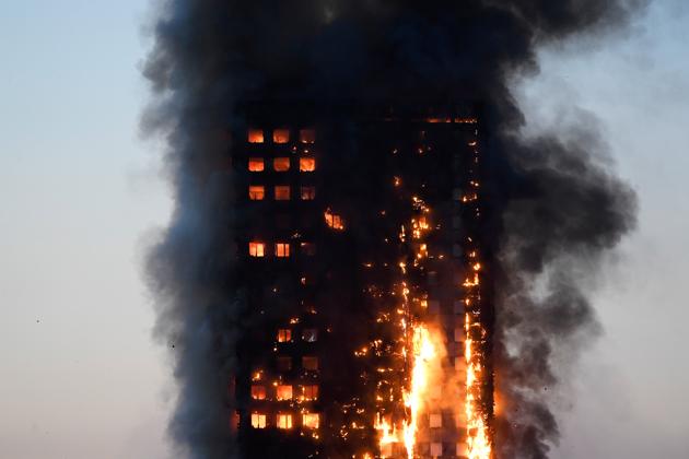 Fire in a tower block at Latimer Road in West London.(Reuters Photo) Fire in a tower block at Latimer Road in West London.(Reuters Photo)