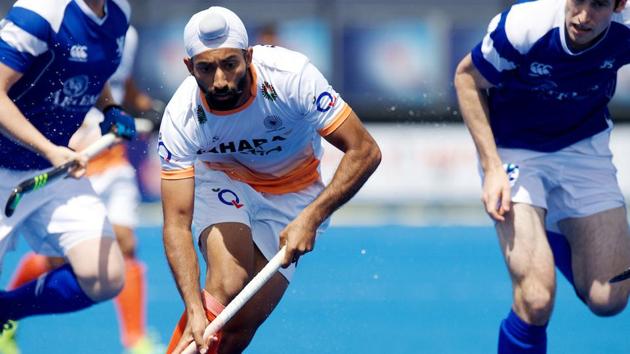 India began their campaign at the Hockey World League Semi-Finals with a 4-1 win over Scotland. (Hockey India) India began their campaign at the Hockey World League Semi-Finals with a 4-1 win over Scotland. (Hockey India)