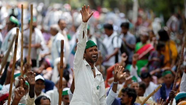 A man reacts during a protest against the killing of six farmers during last week's clashes in the central state of Madhya Pradesh. (Reuters File Photo) A man reacts during a protest against the killing of six farmers during last week's clashes in the central state of Madhya Pradesh. (Reuters File Photo)