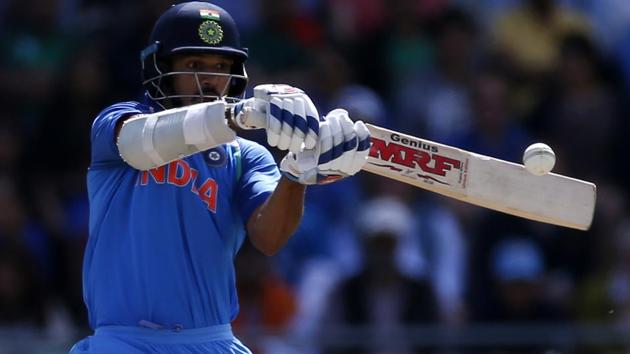 Shikhar Dhawan went past Sourav Ganguly to become Champions Trophy’s all-time top scorer. (REUTERS) 