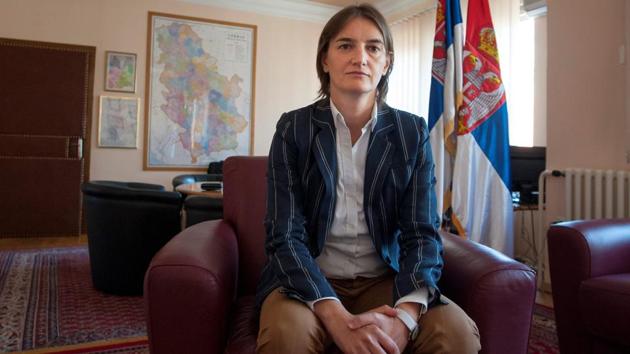 Serbia's then Public Administration and Local Government Minister Ana Brnabic looks on in Belgrade, Serbia, August 14, 2016. Serbia's President Aleksandar Vucic nominated Brnabic, the state administration minister, on June 15, 2017, to be the country's first female and openly gay prime minister. (REUTERS Photo) Serbia's then Public Administration and Local Government Minister Ana Brnabic looks on in Belgrade, Serbia, August 14, 2016. Serbia's President Aleksandar Vucic nominated Brnabic, the state administration minister, on June 15, 2017, to be the country's first female and openly gay prime minister. (REUTERS Photo)