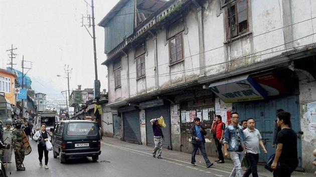 Shops and business establishments remain shut after the bandh called by Gorkha Janmukti Morcha in Darjeeling.(PTI Photo)