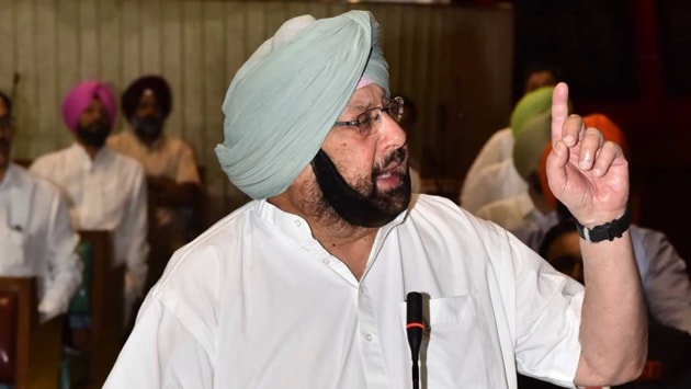 Punjab chief minister Captain Amarinder Singh during the third day of budget session of 15th Punjab Vidhan Sabha on Friday. (HT Photo) Punjab chief minister Captain Amarinder Singh during the third day of budget session of 15th Punjab Vidhan Sabha on Friday. (HT Photo)
