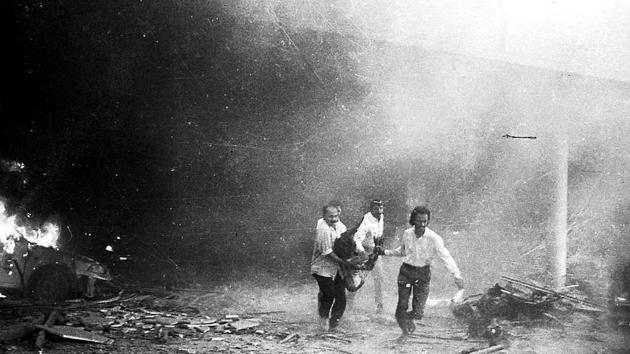 A victim being rescued from Air India building. (HT File Photo) A victim being rescued from Air India building. (HT File Photo)