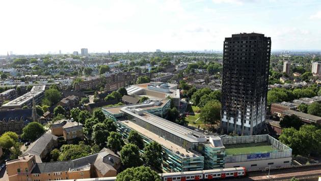 The remains of Grenfell Tower, which was gutted by fire on Wednesday. (AFP) The remains of Grenfell Tower, which was gutted by fire on Wednesday. (AFP)