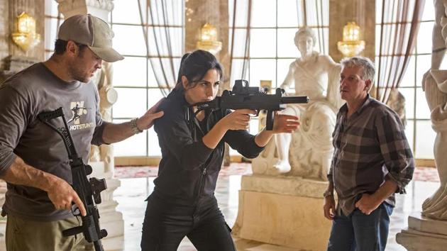 Katrina Kaif on the sets of Tiger Zinda Hai in Mumbai. Katrina Kaif on the sets of Tiger Zinda Hai in Mumbai.