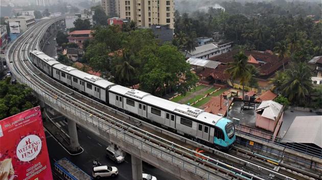 The final service trial run of the Kochi Metro. Apart from offering mobility solution, the Kochi metro also plans to offer boat rides with water transport envisaged as a feeder service to the rail corridor. (PTI) The final service trial run of the Kochi Metro. Apart from offering mobility solution, the Kochi metro also plans to offer boat rides with water transport envisaged as a feeder service to the rail corridor. (PTI)