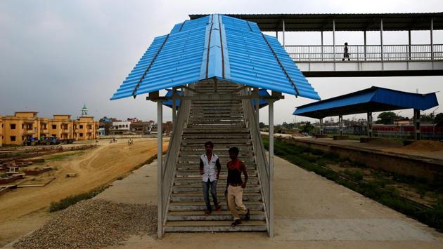 Construction is nearly 80 percent complete, with stations and bridges built, and land levelled to lay tracks, extending the track to Bardibas in the north, a distance of 69 km (43 miles) away, with a total of 14 stations on the route. (Navesh Chitrakar / REUTERS)