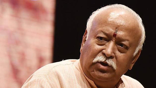 File photo of RSS chief Mohan Bhagwat.(HT Photo)
