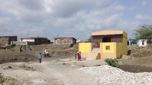 The community toilet at Jagwas Kachchi Basti of Pratapgarh district. None of the toilets here are functional.(Salik Ahmad)