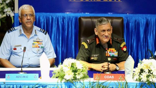 Army Chief General Bipin Rawat addresses the media after the Combined Graduation Parade held at Air Force Academy, Dundigal in Hyderabad. (PTI Photo) Army Chief General Bipin Rawat addresses the media after the Combined Graduation Parade held at Air Force Academy, Dundigal in Hyderabad. (PTI Photo)