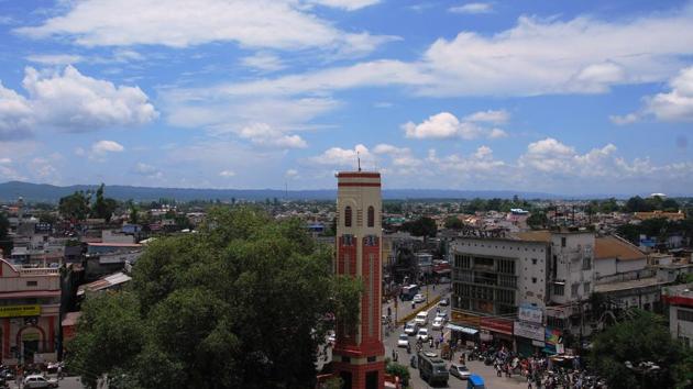 A view of Dehradun with the iconic Clock Tower in the centre. (Vinay Santosh Kumar/HT Photo) A view of Dehradun with the iconic Clock Tower in the centre. (Vinay Santosh Kumar/HT Photo)