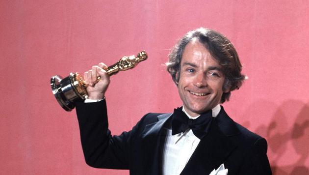 In this March 28, 1977, file photo, John C. Avildsen shows off the Oscar he won for best director for Rocky, at the Academy Awards in Los Angeles. (AP) In this March 28, 1977, file photo, John C. Avildsen shows off the Oscar he won for best director for Rocky, at the Academy Awards in Los Angeles. (AP)