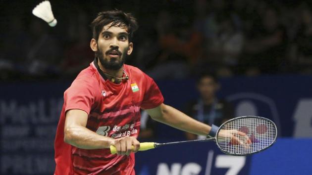 India's Srikanth Kidambi plays against South Korea's Son Wan-ho during their men's singles semi final at Indonesia Open in Jakarta on Saturday.(AP) India's Srikanth Kidambi plays against South Korea's Son Wan-ho during their men's singles semi final at Indonesia Open in Jakarta on Saturday.(AP)