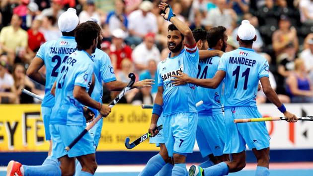 India thrashed Pakistan 7-1 in the Hockey World League Semi-Final in London on Sunday.(Hockey India)