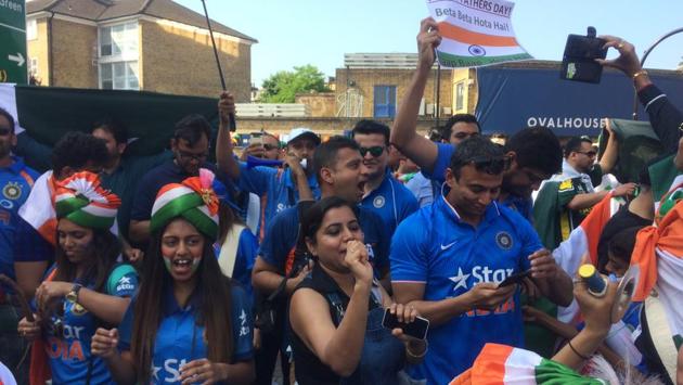 A sea of blue was seen at The Oval minutes before the game. (HT Photo) 