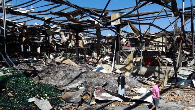 At least 24 Yemeni civilians were killed in an air raid Sunday on a market near the border with Saudi Arabia, a medical official said. (Reuters File Photo) At least 24 Yemeni civilians were killed in an air raid Sunday on a market near the border with Saudi Arabia, a medical official said. (Reuters File Photo)